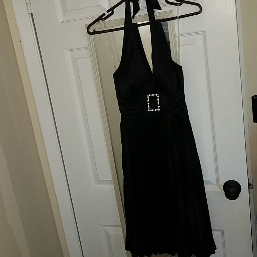 Beautiful Black pleated Halter dress